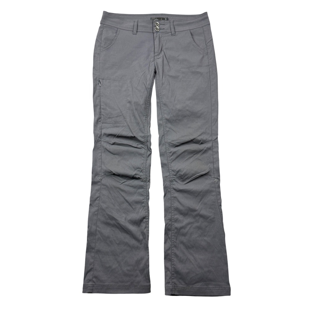 Prana Halle Low Rise Bootcut Hiking Pants Womens 4 Regular Gray Nylon Stretch